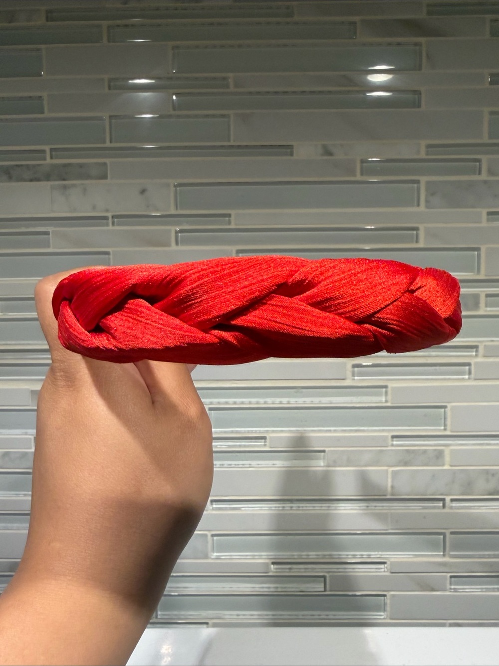 JessaKae Red Braided Fabric Headband